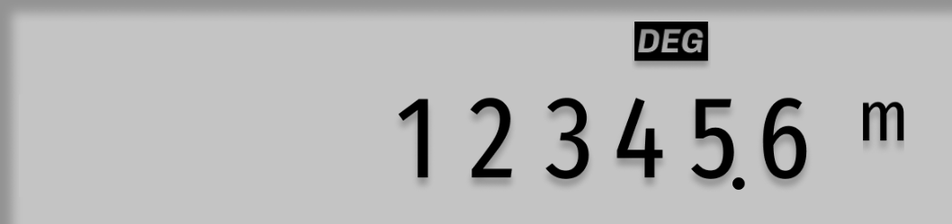 Display shows 12345.6 with m (milli) prefix