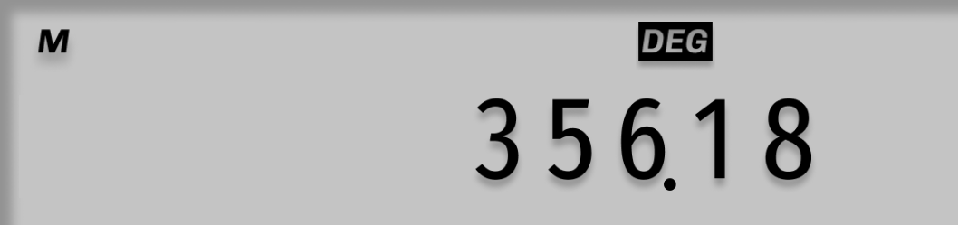 Display shows 356.18