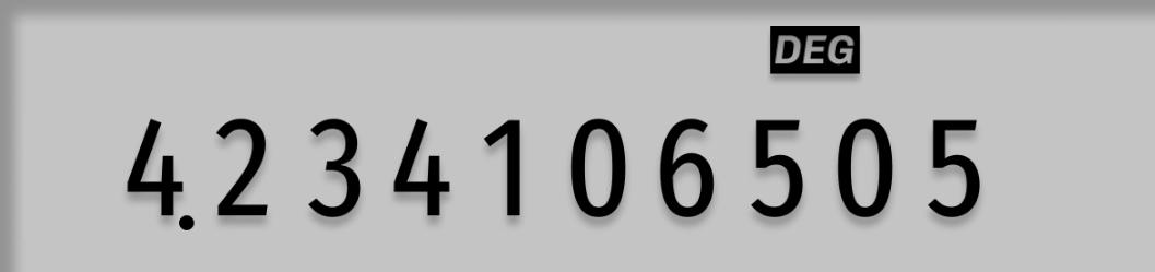 Display shows 4.234106505