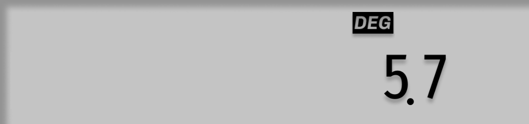 Display shows 5.7