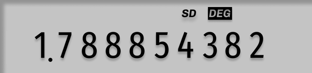 Display shows 1.788854382